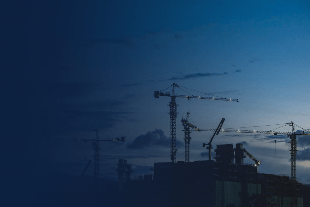 cranes on a construction site